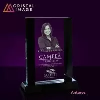 Placa comemorativa de cristal ou vidro Personalizada