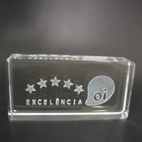 Placa comemorativa de cristal ou vidro Personalizada
