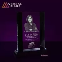 Placa comemorativa de cristal ou vidro Personalizada
