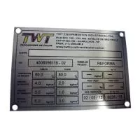 Placa de identificação Personalizada