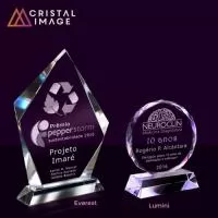 Troféu de cristal ou vidro Personalizado