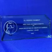 Troféu de cristal ou vidro Personalizado