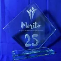 Troféu de cristal ou vidro Personalizado